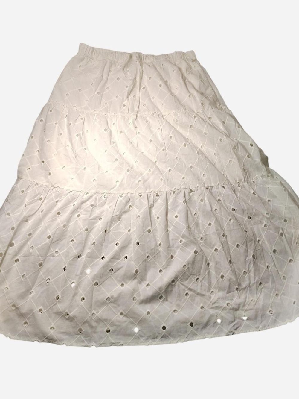 a new day White Eyelet Tiered Maxi Skirt